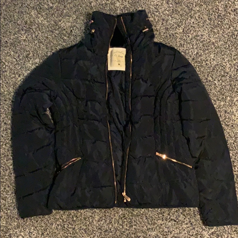 Navy Blue Puffy Coat